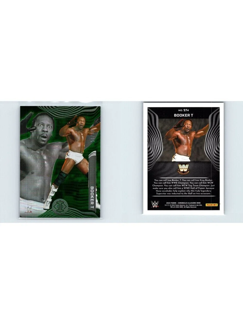 2022 Panini Chronicles WWE Booker T #274 Green #/99